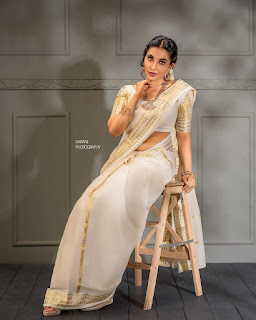Actress Parvathy Nair latest saree photos gallery