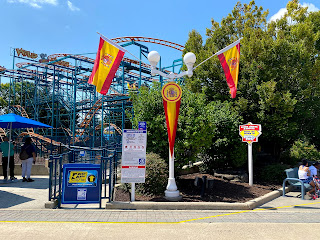 Spain Decorations In Front Of Wild Mouse Roller Coaster at Dorney Park