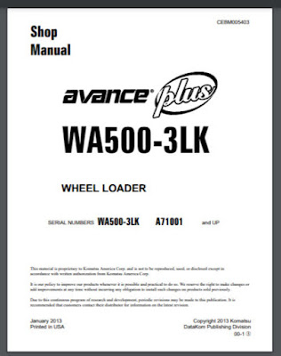 Komatsu Wheel Loader shop Manual WA500-3LK