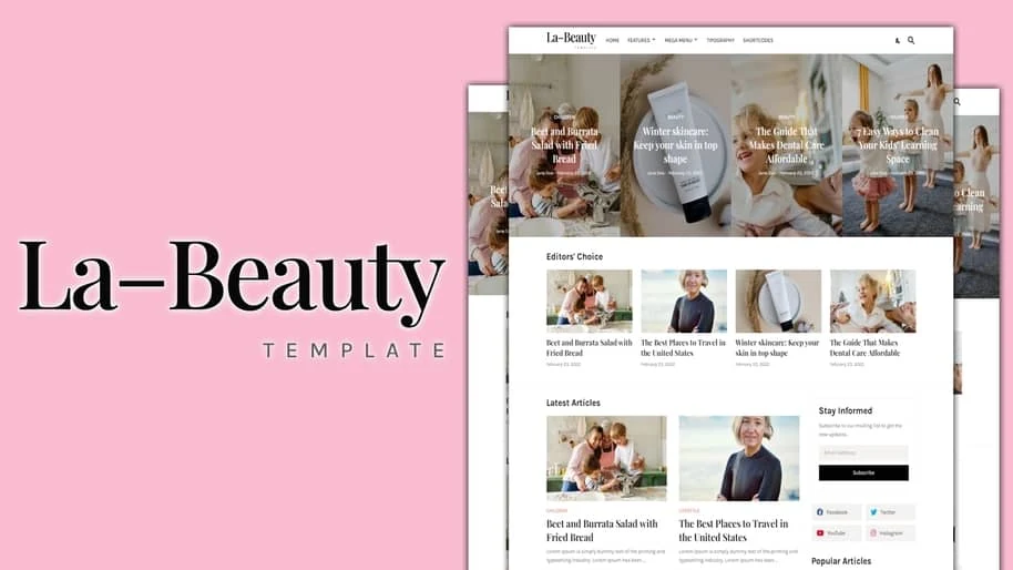 La–Beauty - Fashionable & Responsive Blogger Template