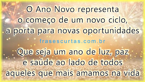 Ano Novo representa o começo de um novo ciclo, a porta para novas oportunidades