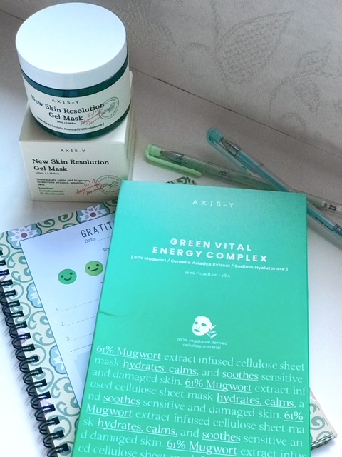 Axis-y New Skin Resolution Gel Mask + Green Vital Energy Complex Sheet Mask Review