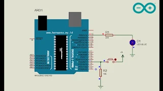 Rangkian Led Dengan Push Button dan Arduino Uno