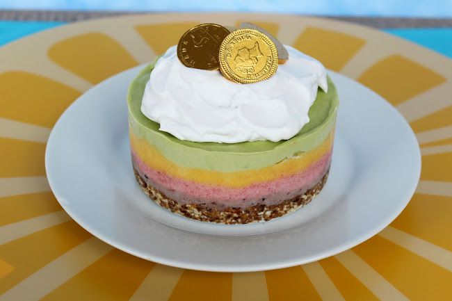 Raw Rainbow "Ice Cream" Cake with Coconut Whipped Cream for St. Patrick's Day