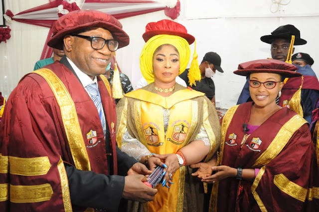 LAGOS CP's Wife, Princess Folashade Odumosu Bags Doctorate Degree At Oduduwa University, ILE-IFE.