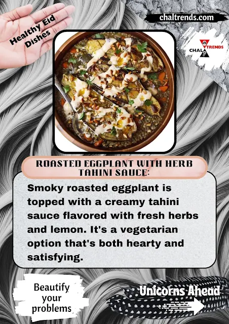 Roasted Eggplant with Herb Tahini Sauce