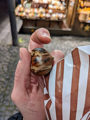 Roasted chestnut at the Mainz Christmas Market
