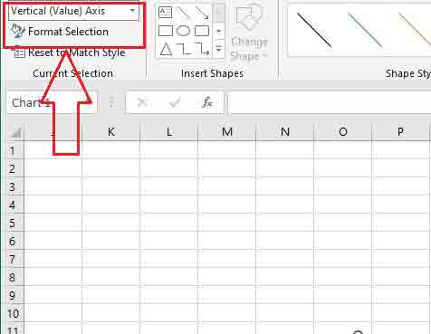 تغيير اتجاه محور الرسم البياني في Excel