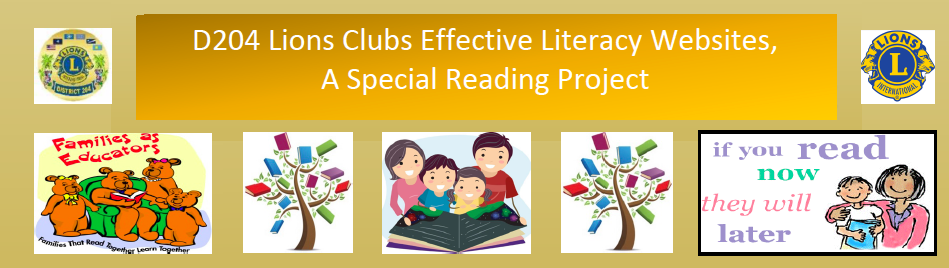 D204 Lions Club Effective Literacy Websites, A Special Reading Project