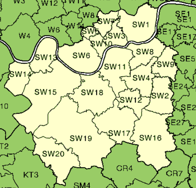South West London ZIP Code
