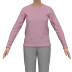 3D Virtual Fashion Apparel Women’s Long Sleeve T-Shirt & Pant Design