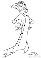 Timon- Lion king coloring page