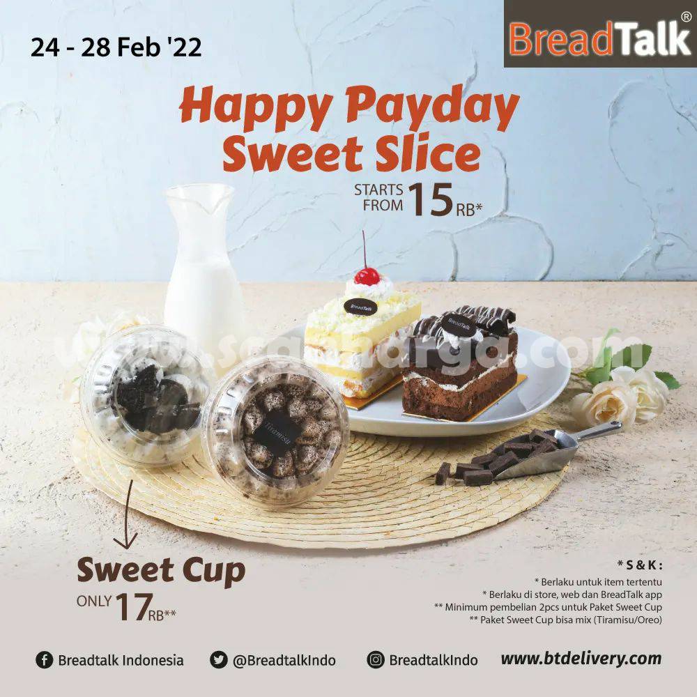 Promo Breadtalk Payday - Spesial Slice Cake mulai Rp. 15.000