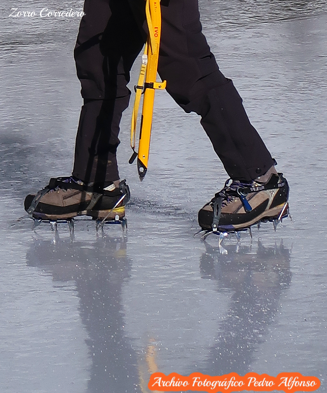 Zorro Corredero de Cadalso de los Vidrios: Crampones, el aperitivo mejor  para hielo y nieve dura. Zorro Corredero