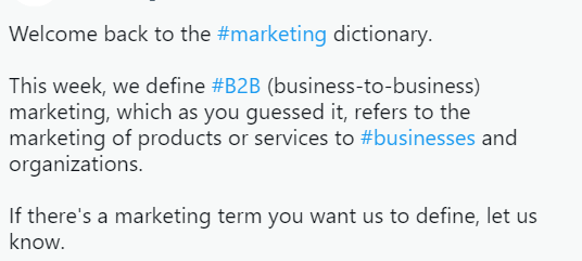 full form of B2B in social media