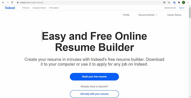 Indeed - أحسن المواقع لإنشاء سيرة ذاتية مجانا