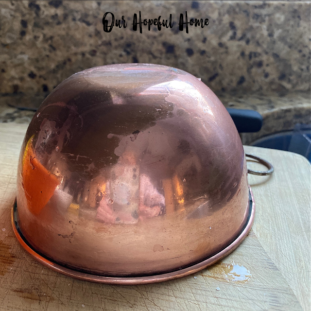 bright shiny copper bowl