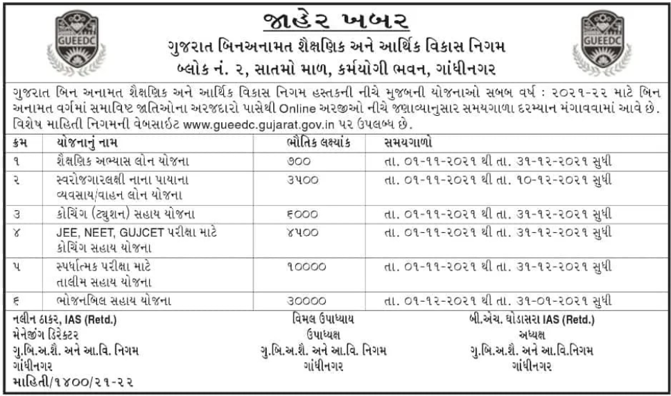 Food Bill Sahay 2021 Gujarat 