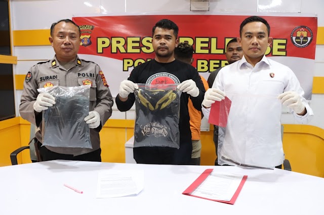 Polres Berau Gelar Press Release Atas Keberhasilan Pengungkapan Kasus Pembunuhan