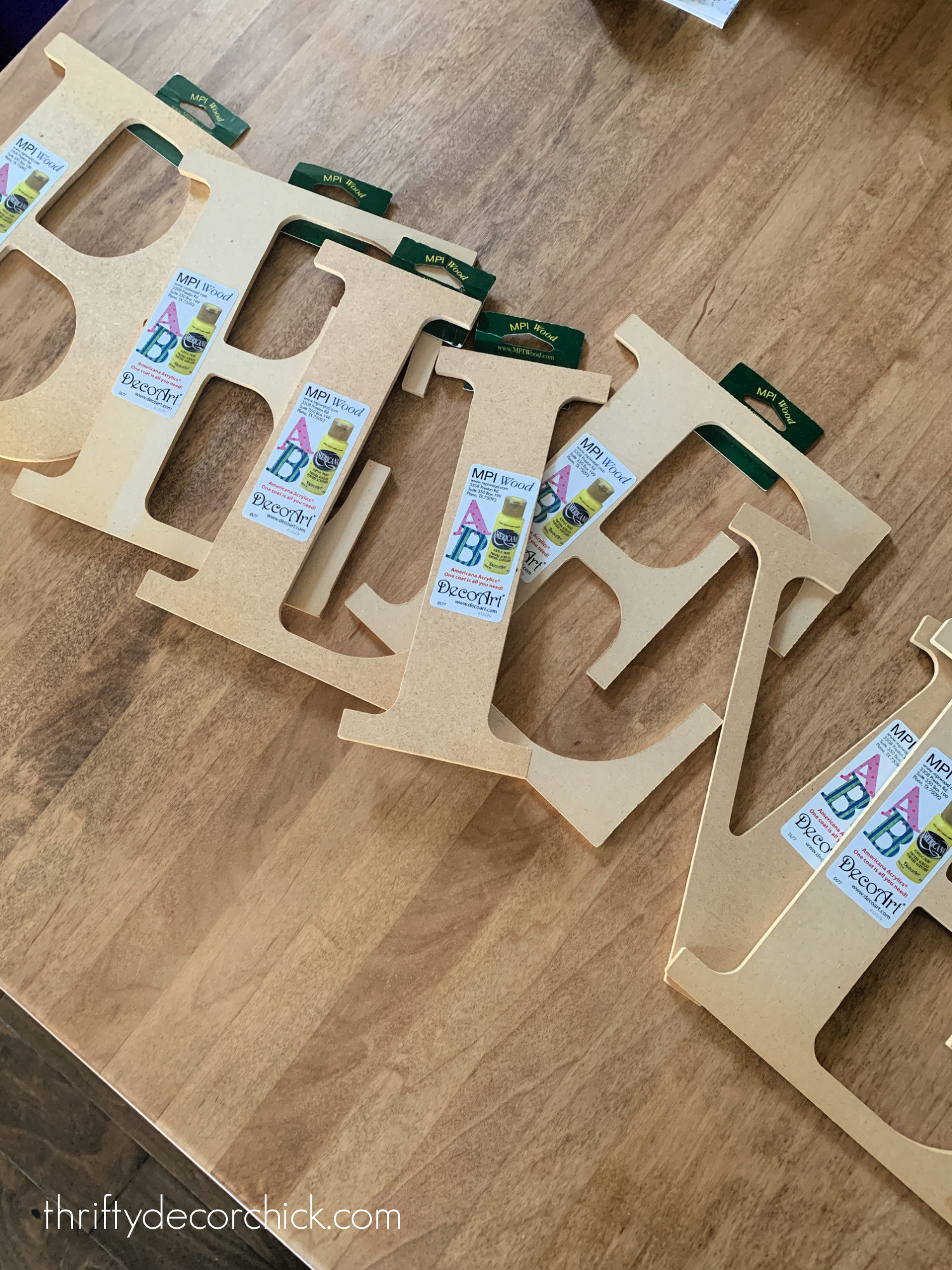 wood chipboard letters craft