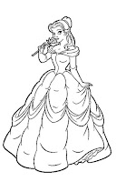 Beautiful princess Belle coloring page