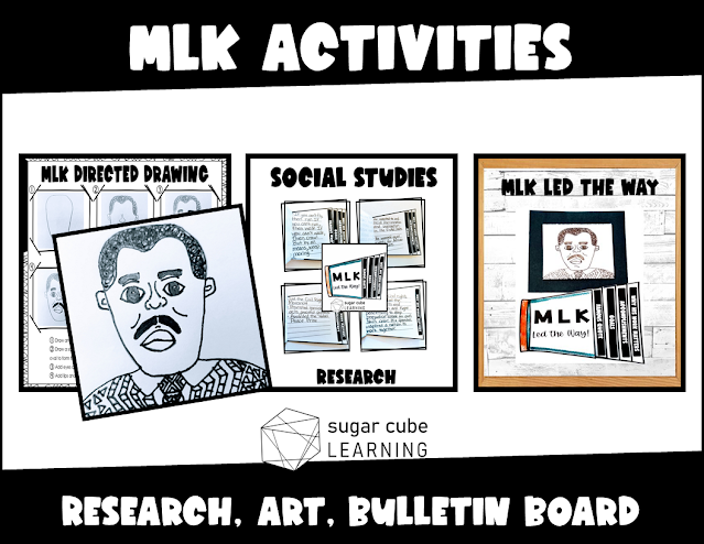 Martin Luther King Jr. Activities: Research, Art, Bulletin Board for Upper Elementary