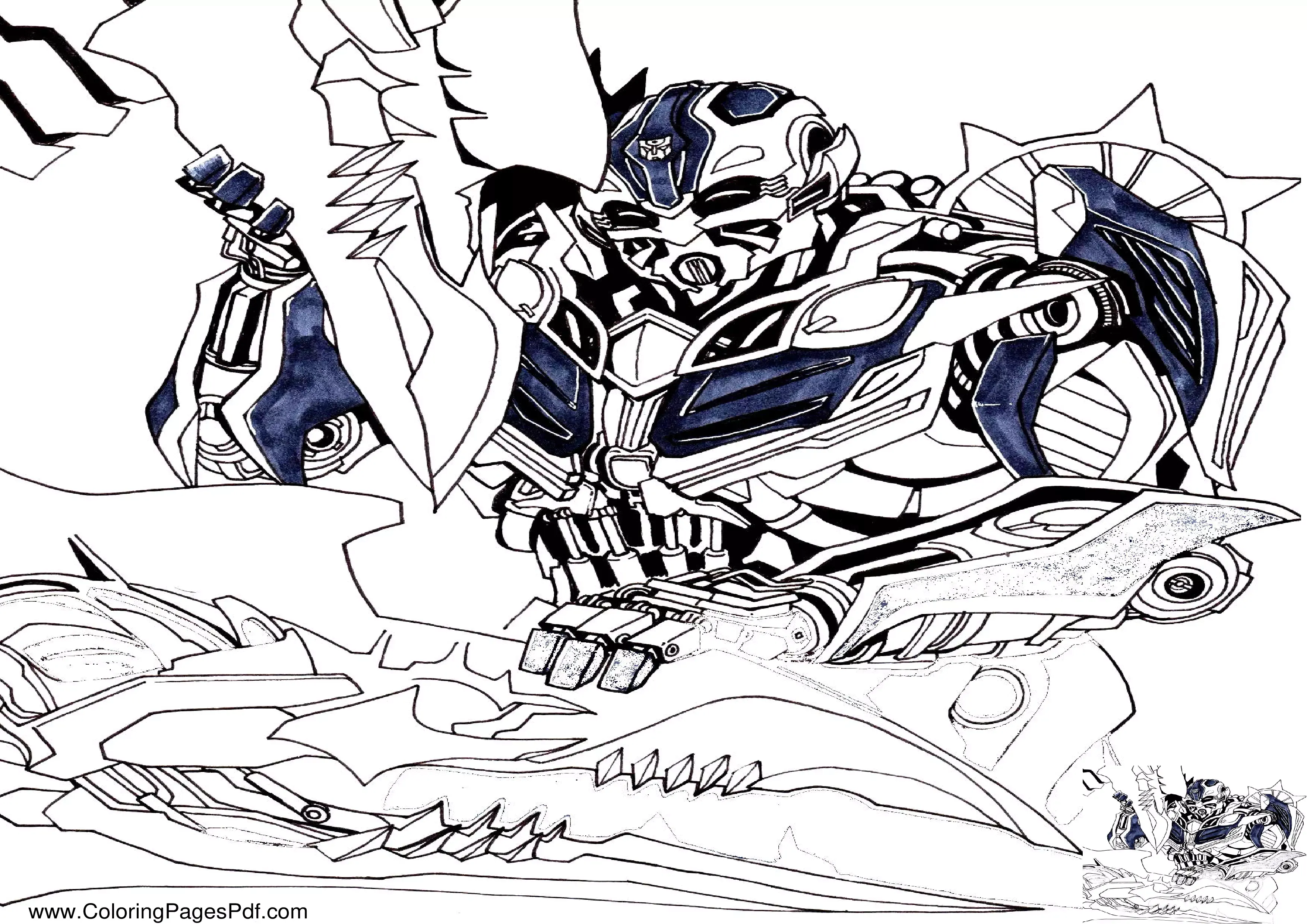 Transformers coloring pages pdf