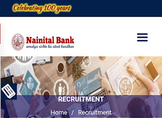 Nainital bank Management Trainees MTs and Clerk