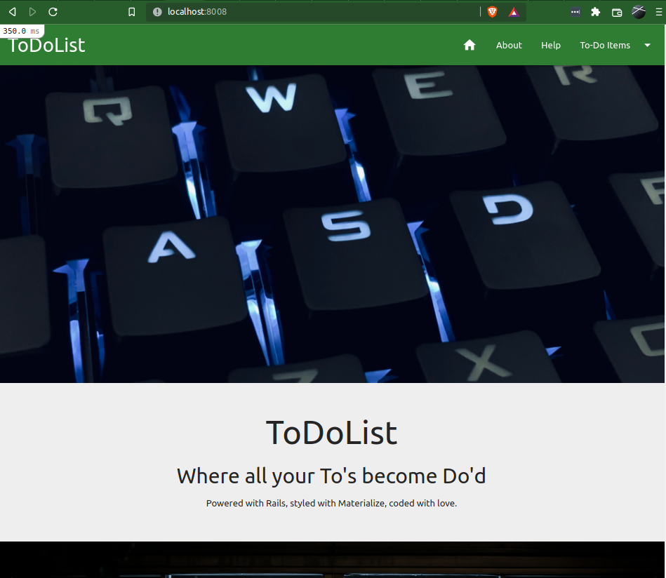 ToDoList running in Docker