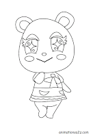 Judy Animal Crossing coloring page