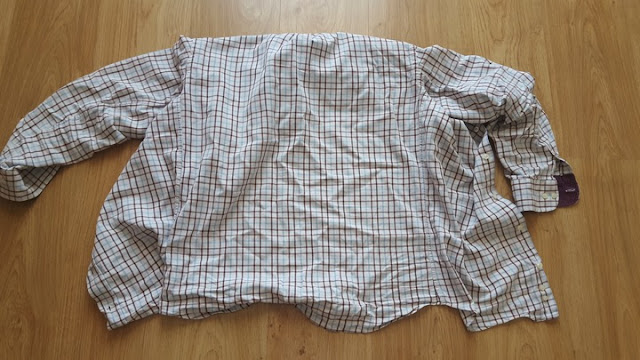 Upclycled: old shirt to kitchen towel