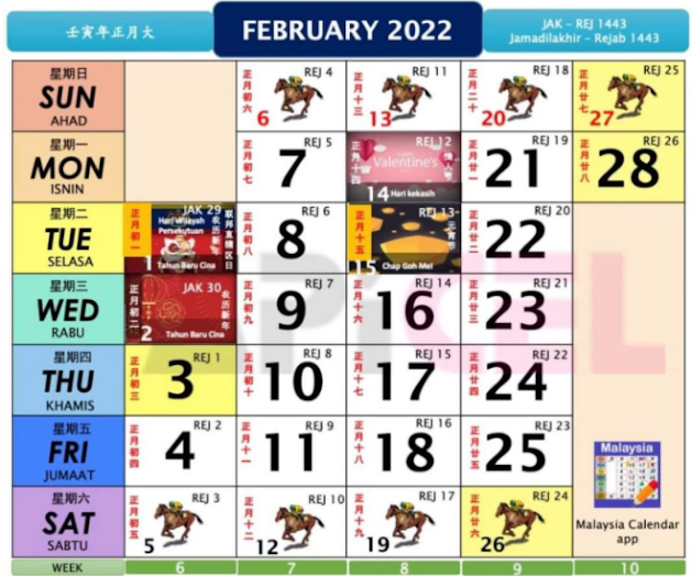 Selangor cuti 2022 israk mikraj Calendar 2022