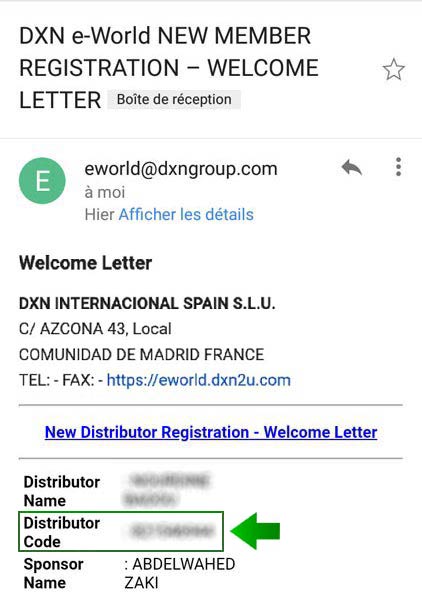 S'inscrire en tant que membre DXN