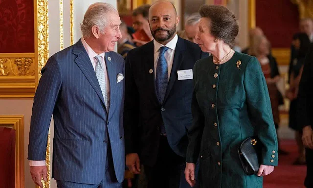 The Prince of Wales and his sister Princess Royal presented The Queen's Anniversary Prizes