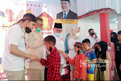 Peringati HUT Ke-14, DPC Gerindra Kota Sukabumi Beri Santunan kepada Yatim Piatu
