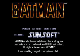 Descarga Rom Batman - The Video Game.zip  Sega Mega Drive Genesis