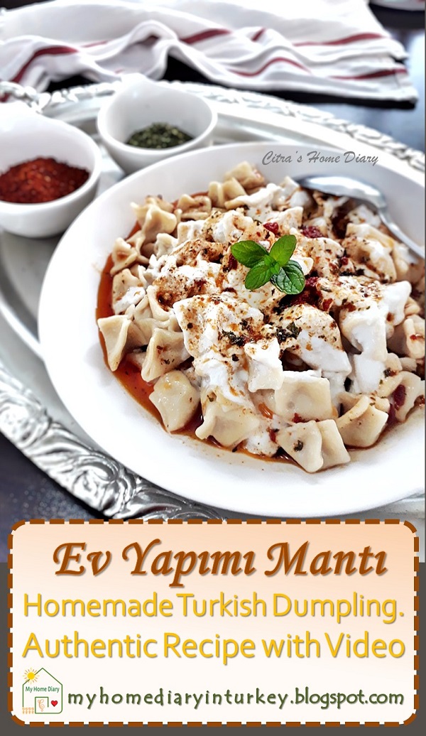 Ev Yapımı Mantı / Turkish Food Recipe; homemade Turkish dumpling (Mantı) | Çitra's Home Diary. #mantıtarifi #evyapımımantı #Turkishmanti #garlicyogurtsauce #resepmasakanturki #traditionalturkishfoodrecipe #maindish #turkishdumpling #manti #turkishravioli #videorecipe #turkishcuisine