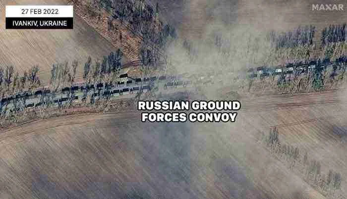 News, New Delhi, National, America, Russia, Ukraine, Photo, Pic, Kyiv, Satellite Pic, Satellite Pics Show Large Convoy Of Russian Forces 40 kms From Kyiv.