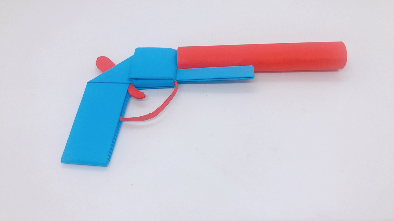 Cách gấp xếp khẩu súng lục bằng giấy - How to make a paper gun pistol