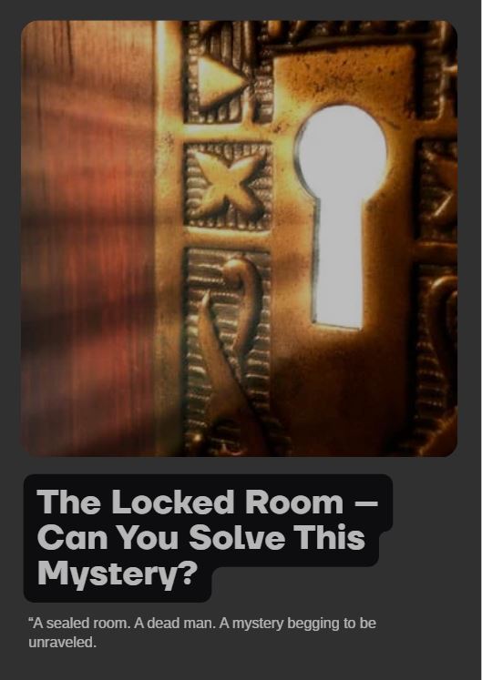 Illustration of a locked room mystery