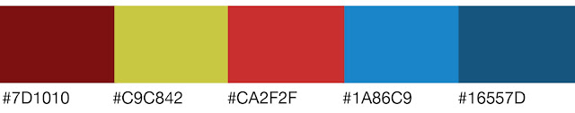 Red (#CA2F2F) Triad Color Theme