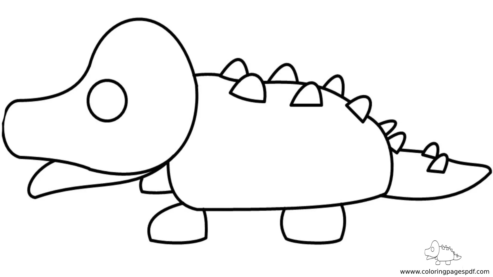 Adopt Me Alligator Coloring Pages
