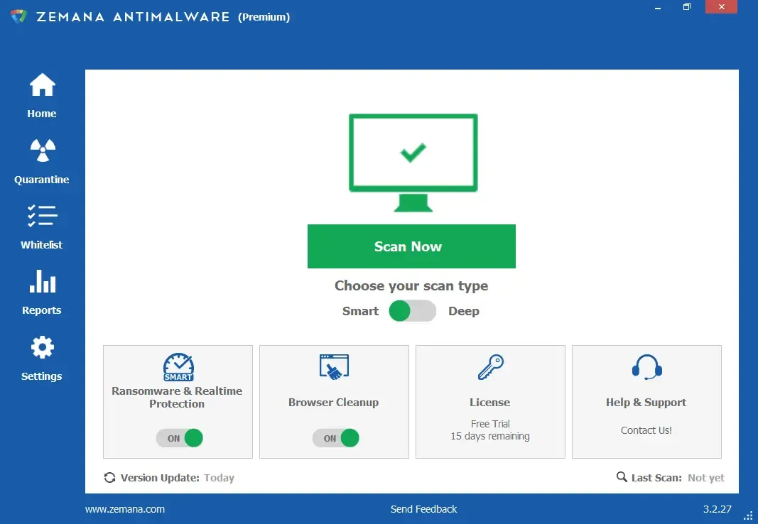 Zemana - anti malware terbaik untuk laptop windows 10