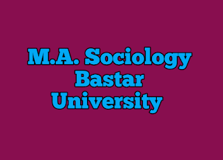 M.A Sociology question paper bastar University