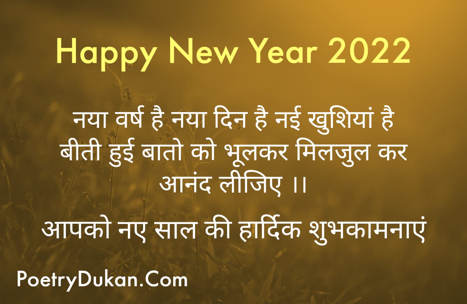 Happy New Year Shayari Hindi 2024 - नए साल की शायरी - Poetry Dukan 