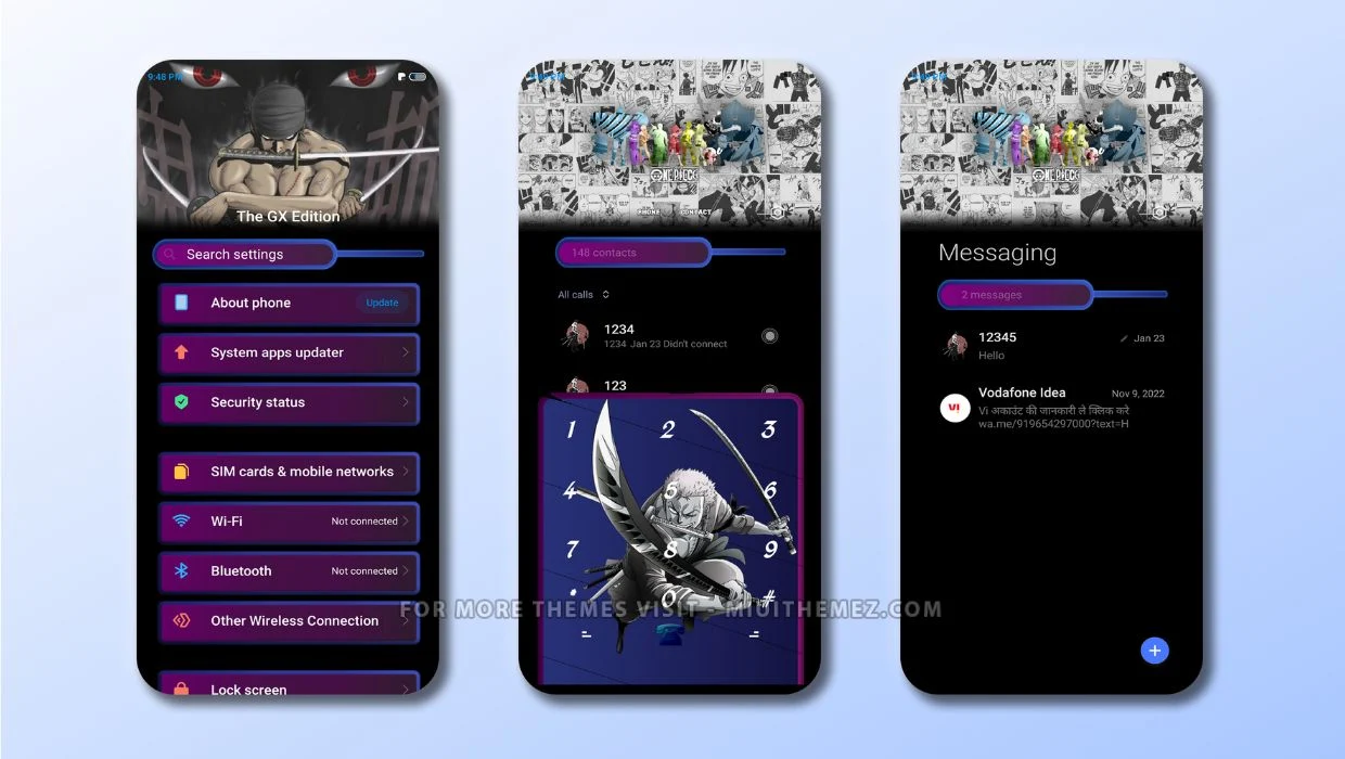 Dark Blue V23 MIUI Theme