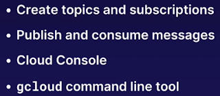 Pub/Sup topics and subscriptions GCP