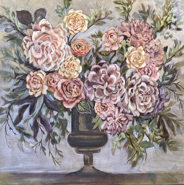 Lisa Livingston, Abundant Beauty, acrylic on canvas,  24" x 24"