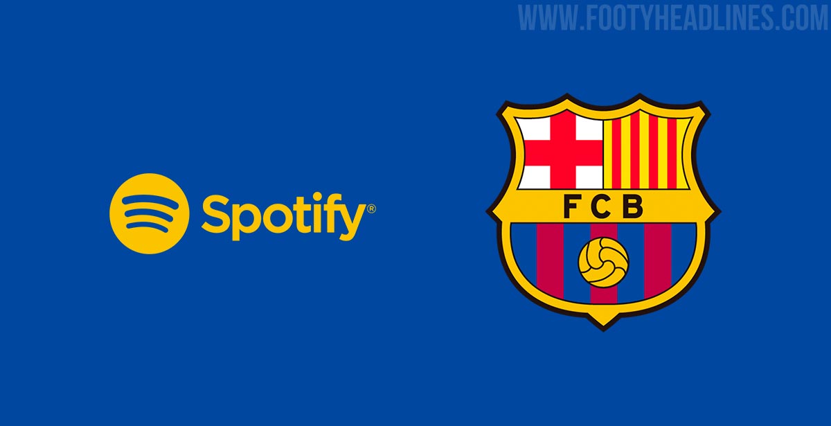 Stadium to Footy Shirt Sponsor Sponsor, Rights Naming Spotify - Become Barcelona Kit Headlines and Training Holder