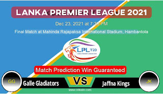 Lanka Premier League GG vs JK Final LPL T20 Match Prediction 100% Sure